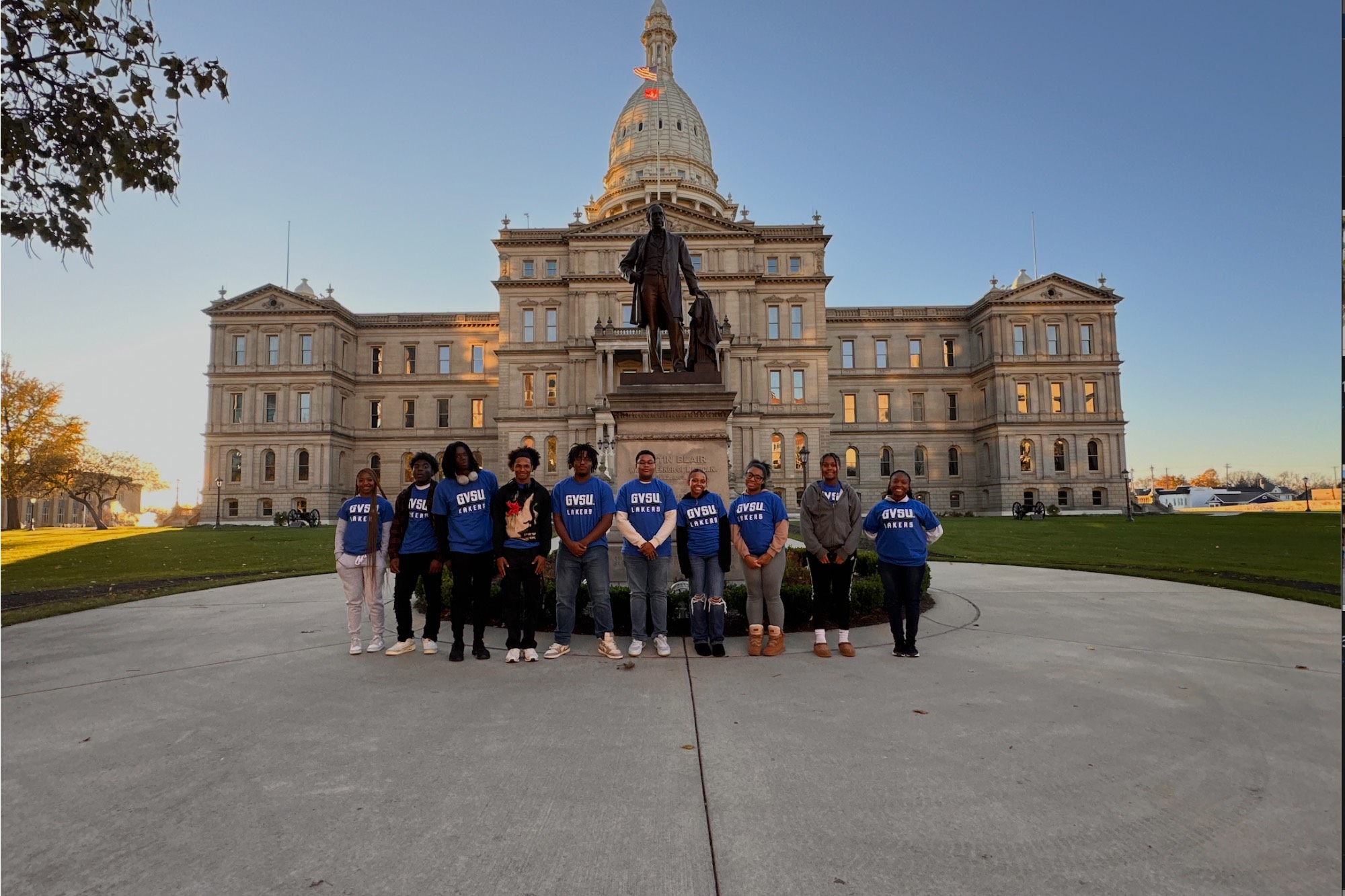 GVSU UBMS Detroit Scholars at the Michigan Capitol